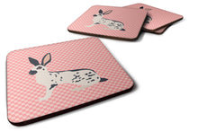 Load image into Gallery viewer, English Spot Rabbit Pink Check Foam Coaster  BB7961FC