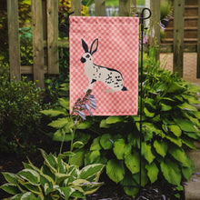 Load image into Gallery viewer, English Spot Rabbit Pink Check Garden Flag - Outdoor Decorative Yard Flag