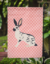 Load image into Gallery viewer, English Spot Rabbit Pink Check Garden Flag - Outdoor Decorative Yard Flag