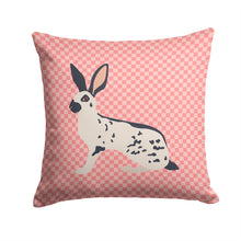 Load image into Gallery viewer, English Spot Rabbit Pink Check Throw Pillow - 14x14 Decorative Pillow – Art for Your Home &amp; Patio BB7961PW1414