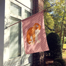 Load image into Gallery viewer, English Lop Rabbit Pink Check Flag Canvas House Size BB7962CHF