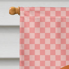 Load image into Gallery viewer, English Lop Rabbit Pink Check Flag Canvas House Size BB7962CHF