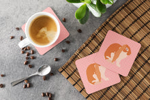 Load image into Gallery viewer, English Lop Rabbit Pink Check Foam Coaster  BB7962FC