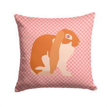 Load image into Gallery viewer, English Lop Rabbit Pink Check Throw Pillow - 14x14 Decorative Pillow – Art for Your Home &amp; Patio BB7962PW1414