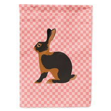 Load image into Gallery viewer, Tan Rabbit Pink Check Flag Canvas House Size BB7963CHF