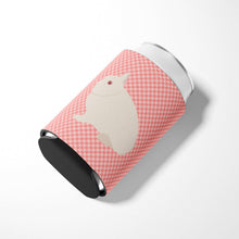 Load image into Gallery viewer, Hermelin Rabbit Pink Check Can or Bottle Hugger BB7964CC