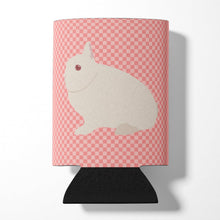Load image into Gallery viewer, Hermelin Rabbit Pink Check Can or Bottle Hugger BB7964CC