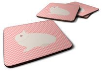 Load image into Gallery viewer, Hermelin Rabbit Pink Check Foam Coaster  BB7964FC