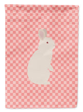 Load image into Gallery viewer, New Zealand White Rabbit Pink Check Garden Flag - Outdoor Decorative Yard Flag