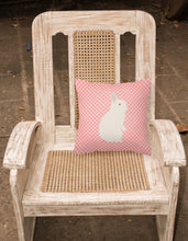 Load image into Gallery viewer, New Zealand White Rabbit Pink Check Fabric Decorative Pillow BB7965PW1818