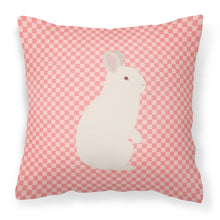 Load image into Gallery viewer, New Zealand White Rabbit Pink Check Fabric Decorative Pillow BB7965PW1818