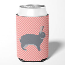 Load image into Gallery viewer, Giant Chinchilla Rabbit Pink Check Can or Bottle Hugger BB7966CC