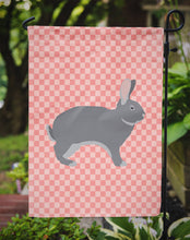 Load image into Gallery viewer, Giant Chinchilla Rabbit Pink Check Garden Flag - Outdoor Decorative Yard Flag