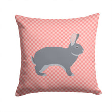 Load image into Gallery viewer, Giant Chinchilla Rabbit Pink Check Throw Pillow - 14x14 Decorative Pillow – Art for Your Home &amp; Patio BB7966PW1414