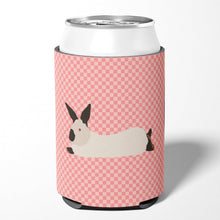 Load image into Gallery viewer, California White Rabbit Pink Check Can or Bottle Hugger BB7967CC