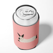 Load image into Gallery viewer, California White Rabbit Pink Check Can or Bottle Hugger BB7967CC