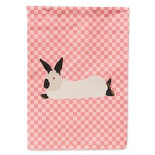 Load image into Gallery viewer, California White Rabbit Pink Check Flag Canvas House Size BB7967CHF