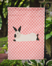 Load image into Gallery viewer, California White Rabbit Pink Check Garden Flag - Outdoor Decorative Yard Flag