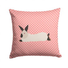 Load image into Gallery viewer, California White Rabbit Pink Check Throw Pillow - 14x14 Decorative Pillow – Art for Your Home &amp; Patio BB7967PW1414