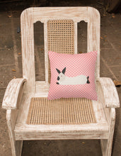 Load image into Gallery viewer, California White Rabbit Pink Check Fabric Decorative Pillow BB7967PW1818
