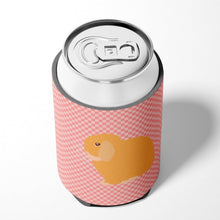 Load image into Gallery viewer, Holland Lop Rabbit Pink Check Can or Bottle Hugger BB7968CC