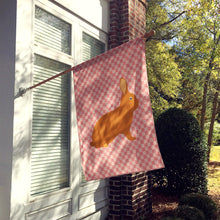 Load image into Gallery viewer, Rex Rabbit Pink Check Flag Canvas House Size BB7969CHF