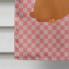 Load image into Gallery viewer, Rex Rabbit Pink Check Flag Canvas House Size BB7969CHF