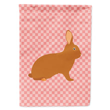 Load image into Gallery viewer, Rex Rabbit Pink Check Flag Canvas House Size BB7969CHF
