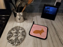 Load image into Gallery viewer, Rex Rabbit Pink Check Pot Holders - Set of 2 - Heat-Resistant Kitchen Essentials BB7969PTHD