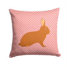 Load image into Gallery viewer, Rex Rabbit Pink Check Throw Pillow - 14x14 Decorative Pillow – Art for Your Home &amp; Patio BB7969PW1414
