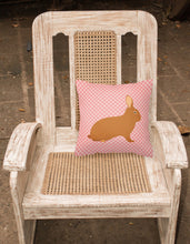 Load image into Gallery viewer, Rex Rabbit Pink Check Fabric Decorative Pillow BB7969PW1818