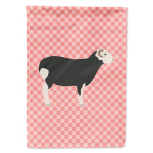 Load image into Gallery viewer, Herwick Sheep Pink Check Flag Canvas House Size BB7970CHF