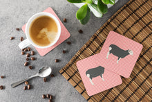Load image into Gallery viewer, Herwick Sheep Pink Check Foam Coaster  BB7970FC
