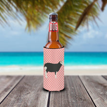 Load image into Gallery viewer, Herwick Sheep Pink Check   Hugger for slim cans