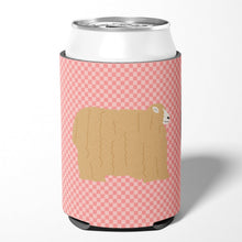 Load image into Gallery viewer, Lincoln Longwool Sheep Pink Check Can or Bottle Hugger BB7971CC