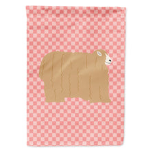 Load image into Gallery viewer, Lincoln Longwool Sheep Pink Check Flag Canvas House Size BB7971CHF
