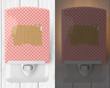 Load image into Gallery viewer, Lincoln Longwool Sheep Pink Check Ceramic Night Light BB7971CNL