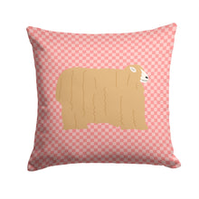 Load image into Gallery viewer, Lincoln Longwool Sheep Pink Check Throw Pillow - 14x14 Decorative Pillow – Art for Your Home &amp; Patio BB7971PW1414