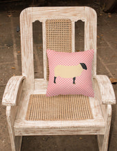Load image into Gallery viewer, Suffolk Sheep Pink Check Fabric Decorative Pillow BB7972PW1818