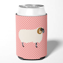 Load image into Gallery viewer, Scottish Blackface Sheep Pink Check Can or Bottle Hugger BB7973CC