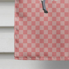 Load image into Gallery viewer, Scottish Blackface Sheep Pink Check Flag Canvas House Size BB7973CHF