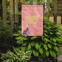Load image into Gallery viewer, English Leicester Longwool Sheep Pink Check Garden Flag - Outdoor Decorative Yard Flag