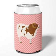 Load image into Gallery viewer, Jacob Sheep Pink Check Can or Bottle Hugger BB7975CC
