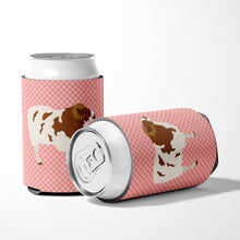Load image into Gallery viewer, Jacob Sheep Pink Check Can or Bottle Hugger BB7975CC