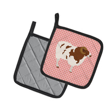 Load image into Gallery viewer, Jacob Sheep Pink Check Pot Holders - Set of 2 - Heat-Resistant Kitchen Essentials BB7975PTHD