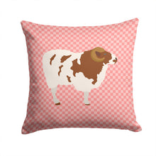 Load image into Gallery viewer, Jacob Sheep Pink Check Throw Pillow - 14x14 Decorative Pillow – Art for Your Home &amp; Patio BB7975PW1414