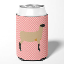 Load image into Gallery viewer, Hampshire Down Sheep Pink Check Can or Bottle Hugger BB7976CC