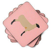 Load image into Gallery viewer, Hampshire Down Sheep Pink Check Foam Coaster  BB7976FC