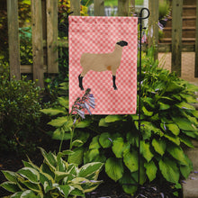 Load image into Gallery viewer, Hampshire Down Sheep Pink Check Garden Flag - Outdoor Decorative Yard Flag