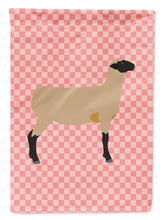 Load image into Gallery viewer, Hampshire Down Sheep Pink Check Garden Flag - Outdoor Decorative Yard Flag
